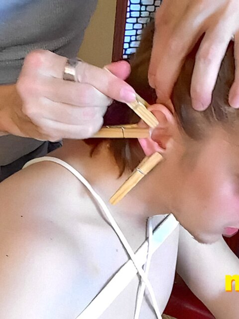 Richard Lennox puts clothespins on Elis Ataxxx’s ears to tease him