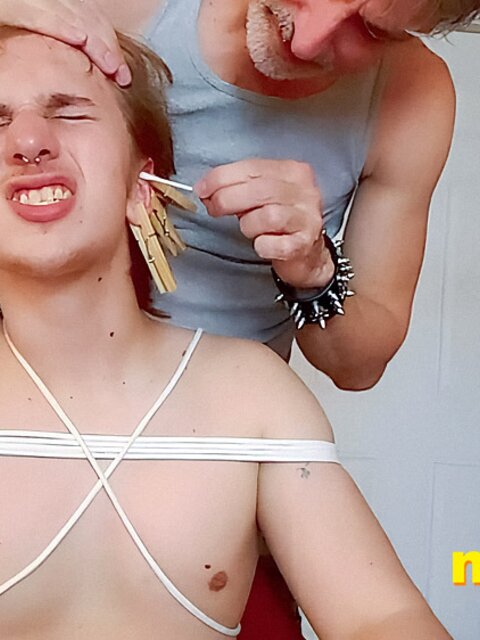 Richard Lennox puts clothespins on Elis Ataxxx’s ears to tease him