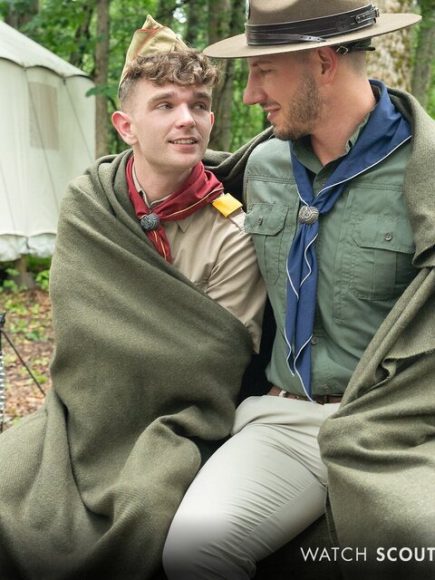 Jordan Starr pushes Scout Canyon Cole down hard on his dick