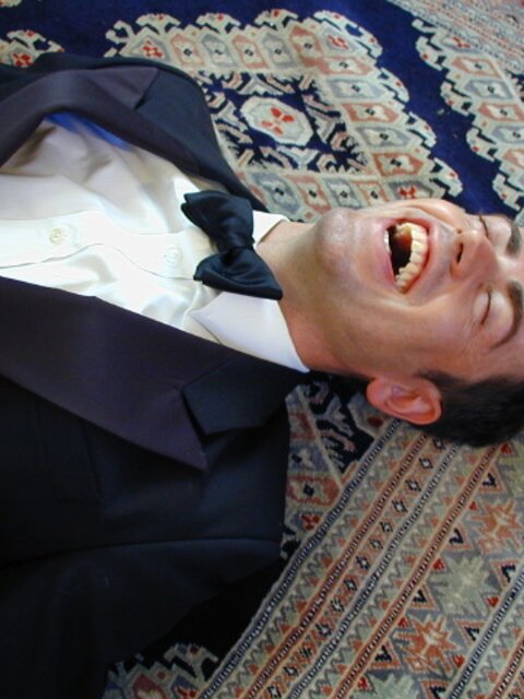 Mr. Pratt tickles Ridgeway’s feet through his sheer socks