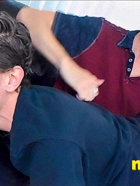 Richard Lennox spanks bratty Aiden Valentine over his tighty whities