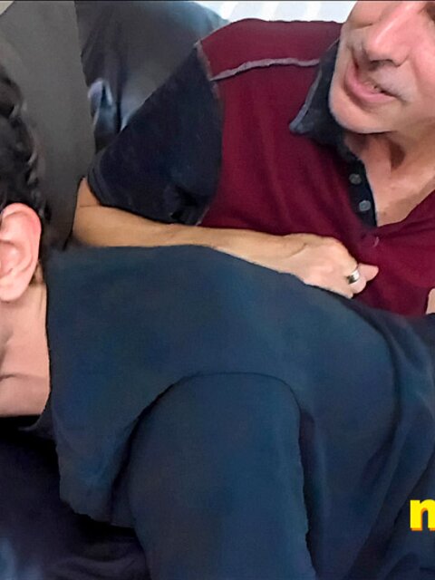Richard Lennox spanks bratty Aiden Valentine over his tighty whities