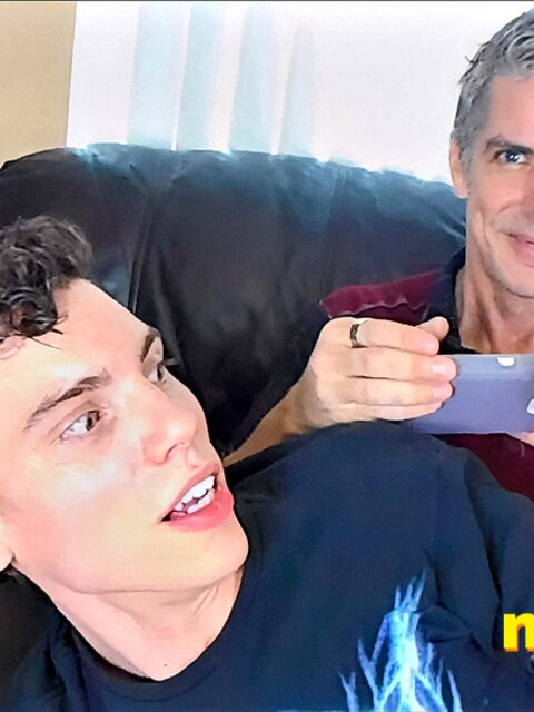 Richard Lennox spanks bratty Aiden Valentine over his tighty whities