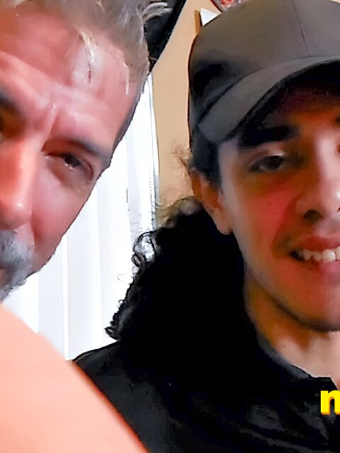 Ricky Fox shows Richard Lennox how to lick giant cocks