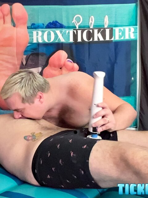 Evan Jons and Matt spend quality time with tickling and toys