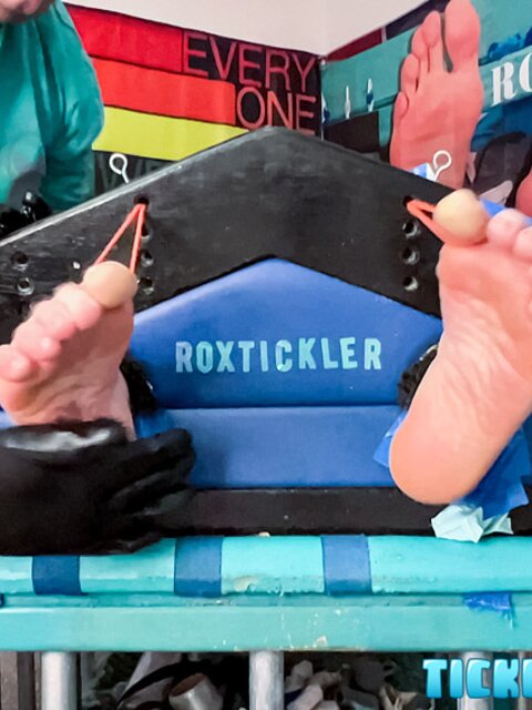 Ryan giggles and squirms under Matt’s tickling fingers