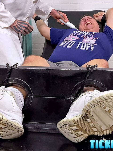 Slick Rick tortures Matt’s belly and feet with tickles and toys