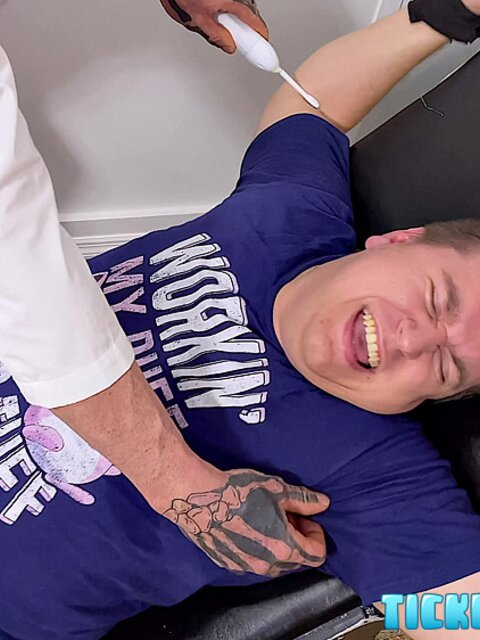 Slick Rick tortures Matt’s belly and feet with tickles and toys