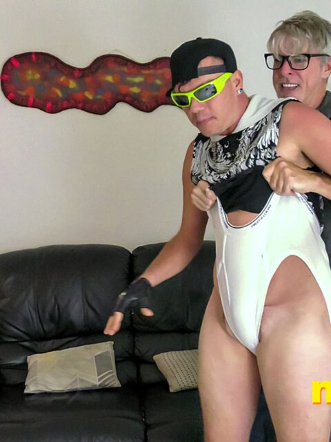 Richard Lennox humiliates his step-son Leo Blue with wedgies