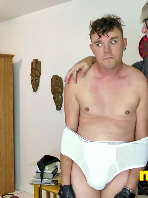 Richard Lennox humiliates his step-son Leo Blue with wedgies