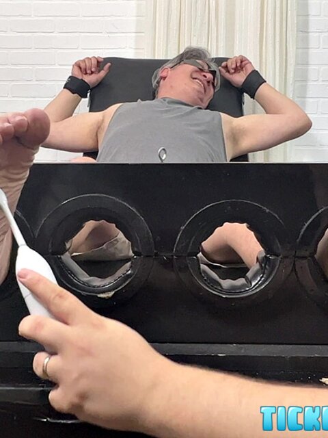 Matt teases Achilles’s feet and body for a long tickle session