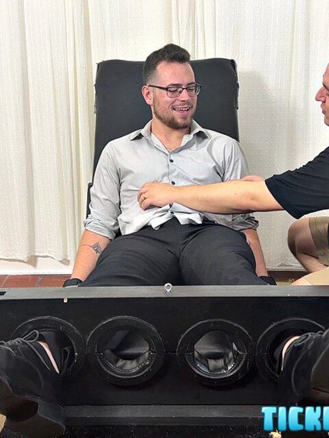 Matt catches CDubs jerking off and makes him sit in tickle chair