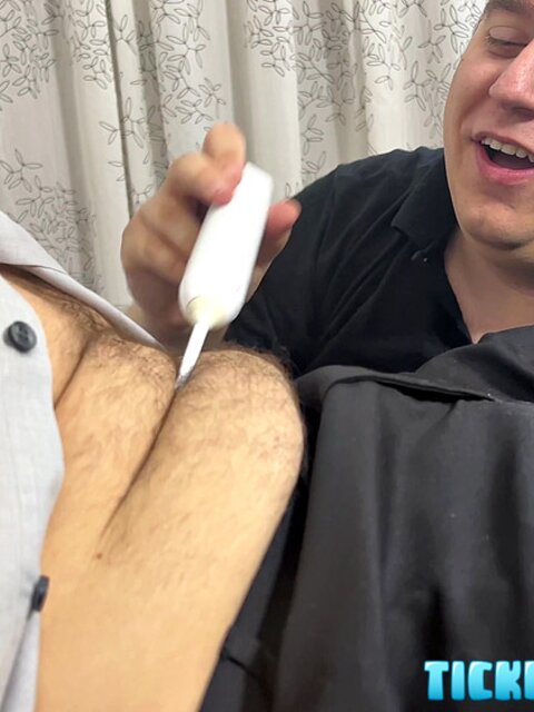 Matt catches CDubs jerking off and makes him sit in tickle chair