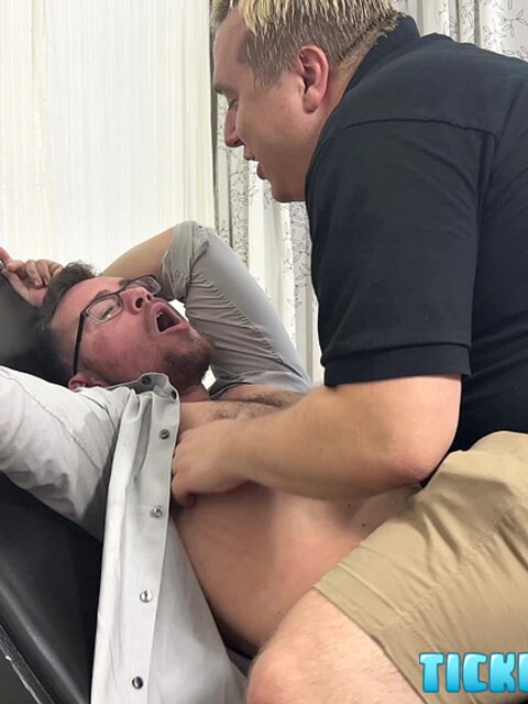 Matt catches CDubs jerking off and makes him sit in tickle chair