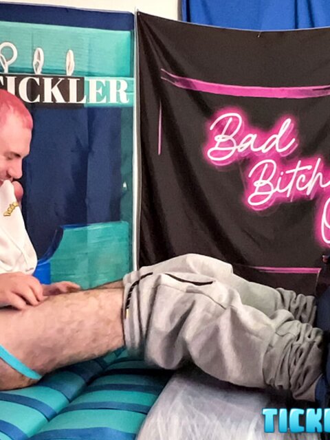 Matt surprises Chase with a thorough tickling in the bedroom