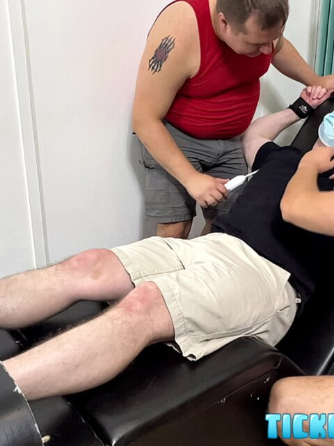 Matt and CDubs take turns tickling The Doctor’s bare feet