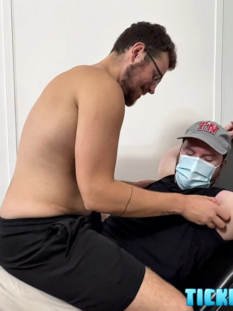 Matt and CDubs take turns tickling The Doctor’s bare feet
