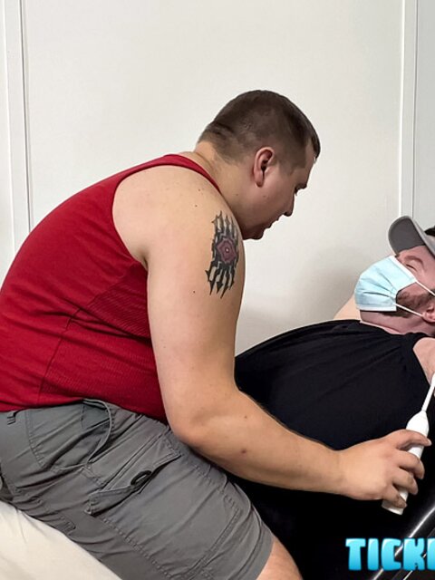 Matt and CDubs take turns tickling The Doctor’s bare feet