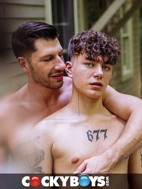 Jordan Starr fucks Dillon Faze on the lounge chair outside