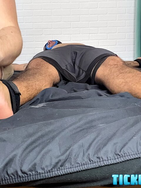 Matt tickles Carter Waters for unpaid bills on sofa