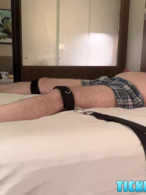 John Spencer laughs as Matt teases his bare feet