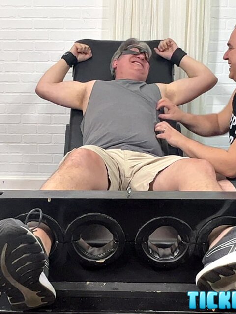 Achilles and Matt team up for tickling torment with toys and feathers