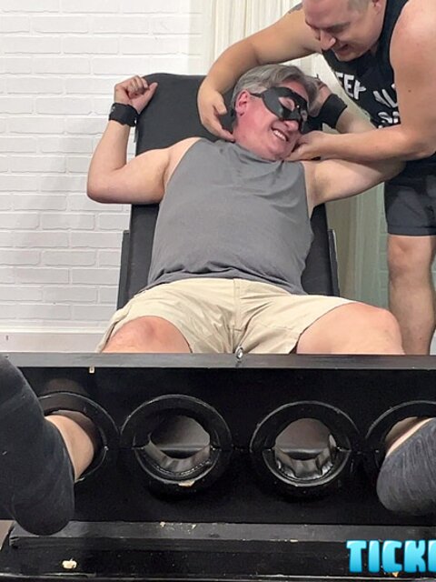 Achilles and Matt team up for tickling torment with toys and feathers