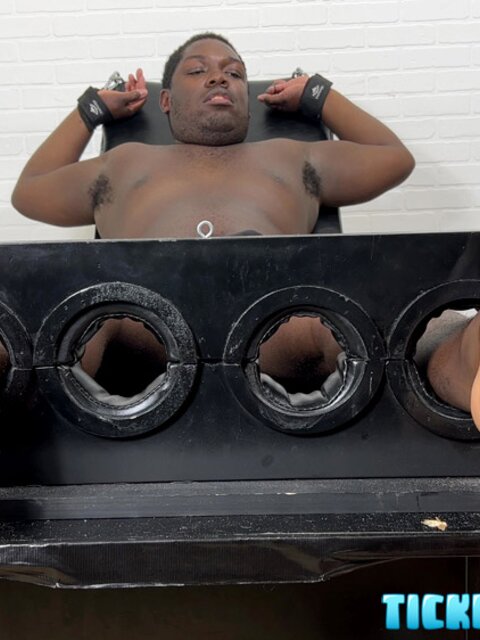 Aaron and Matt cum hard in passionate interracial bondage and tickle session