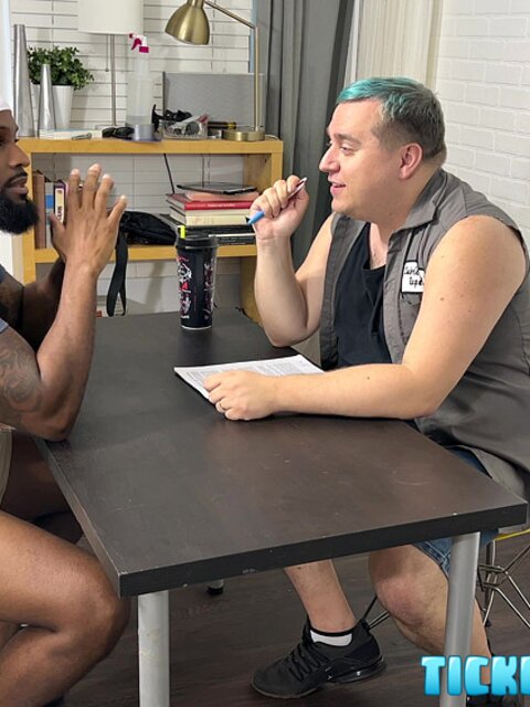 Matt ties Dallas up and relentlessly tickles his feet, pits, and sensitive body