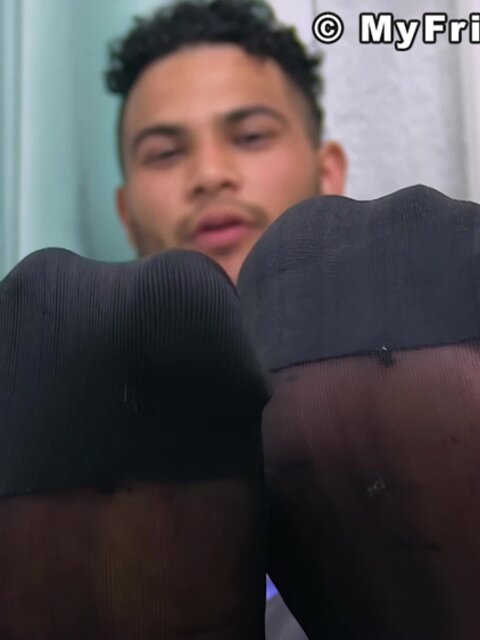 Pablo’s bare feet stroked and licked with sheer sock sensuality and power