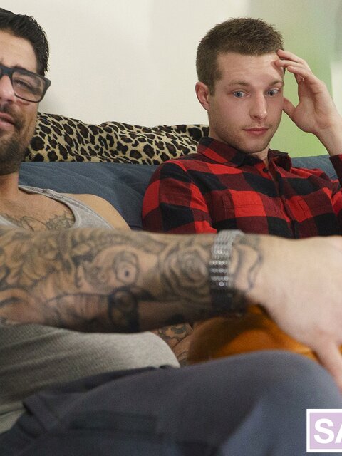 Ryan Bones scares Benjamin Blue for Halloween pumpkin play surprise