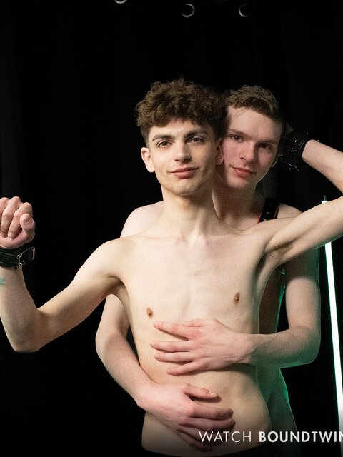 Zayne Bright hisses through tape as Ethan Tate fondles body