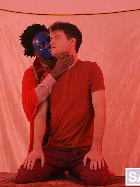Black dudes in masks pounding innocent twinks