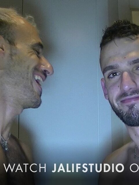 Ricky Luz gags on Ely Shaim dick then takes aggressive pounding bareback