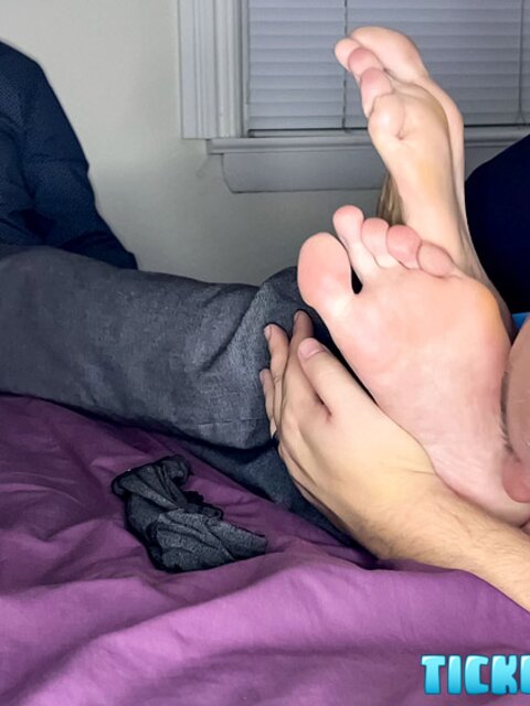 Foxy Sox teases Matt’s feet then slams his hole