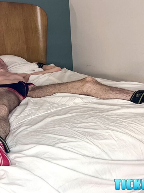 Matt squirms under bondage before Spiritmonkey takes him