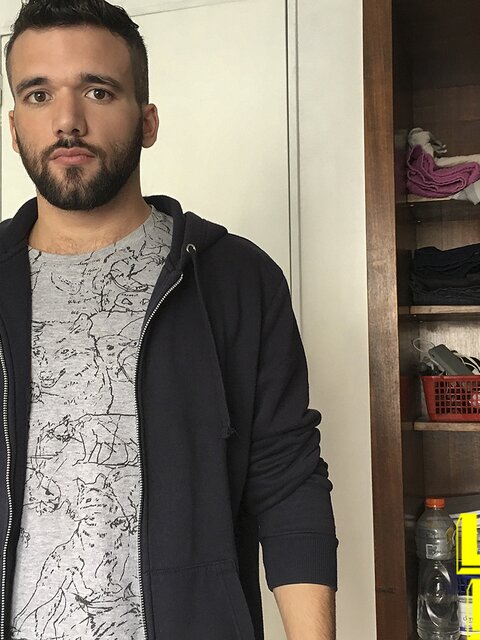 Gonzo pays stud to suck uncut cock before his virgin asshole is fucked bareback