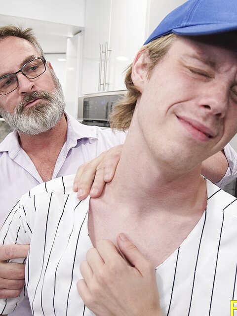 Stepdad Kristofer Weston massages then fucks Skylar Hill bareback hard