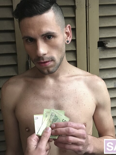 Juande models naked then sucks and takes big cock in asshole