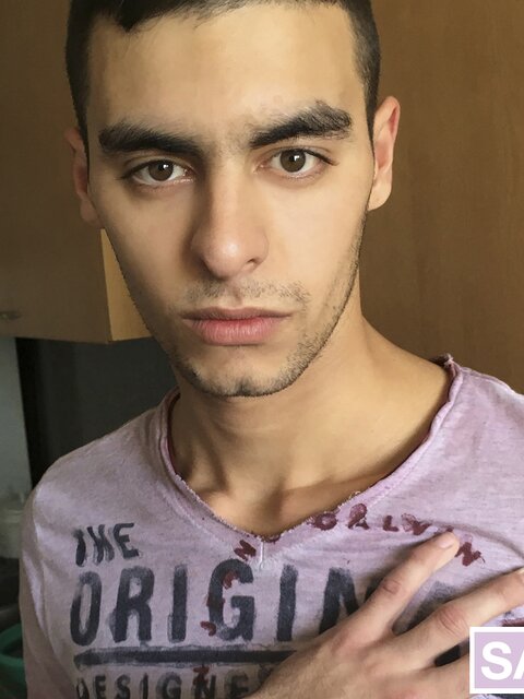 Conera pays Cano to slobber uncut cock in apartment tease