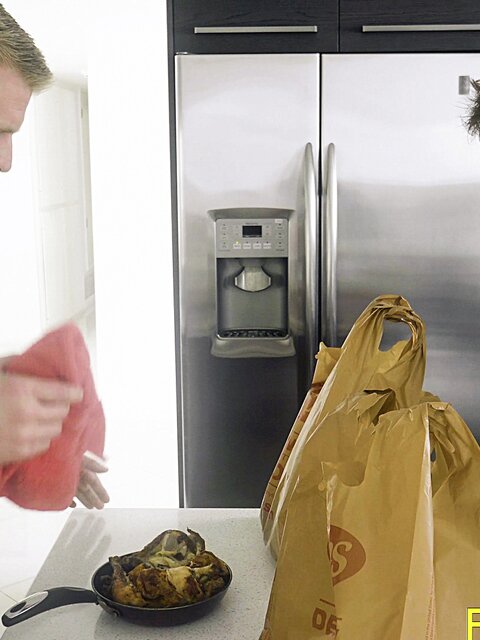 Lukas Stone bends on counter for Logan Stevens's thankful breed