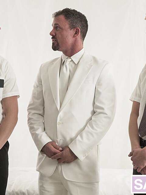 Bishop Jesse Zeppelin fucks Jace Madden as Mason Dean joins spitroast frenzy