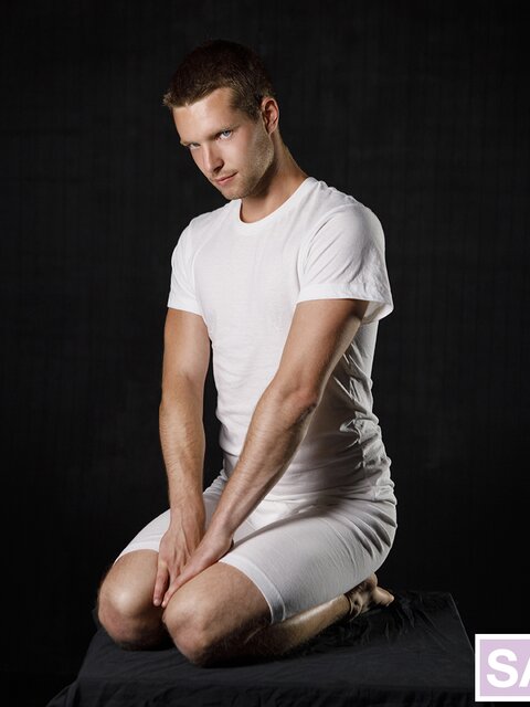 Tattooed Elder Benjamin Blue gets President Manuel Skye's dress code dildo lesson