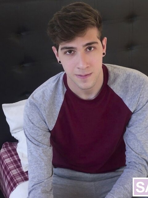 Shy Arthur Joseph strips for roommate's risky latin leche video cash