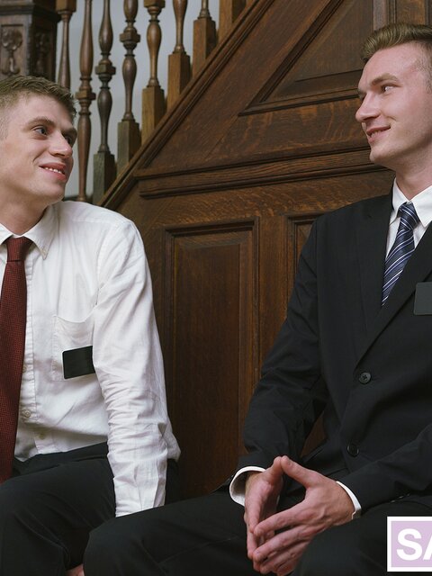 Oliver Dean fucks Elder Herring while Jason Lenox watches