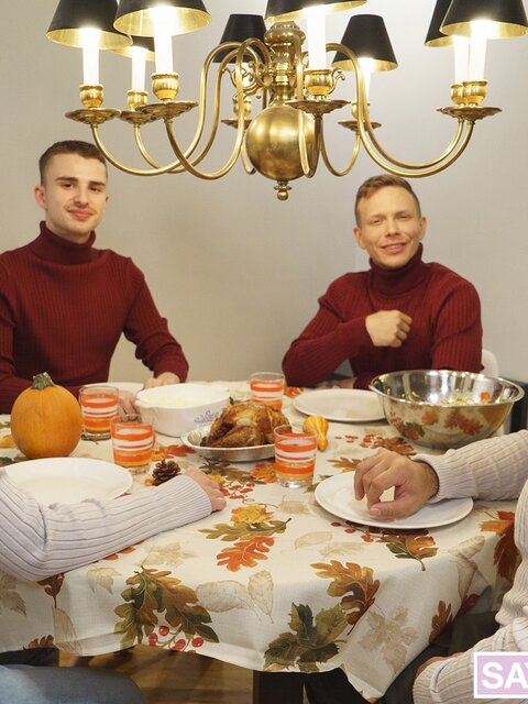 Thanksgiving turns into stepdad swap orgy for Ryan and Pablo