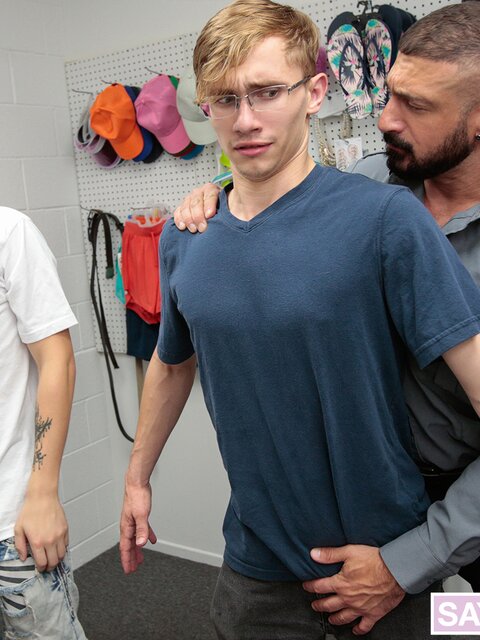 Officer Marco Napoli demands Cole Church and Darron Bluu to fuck