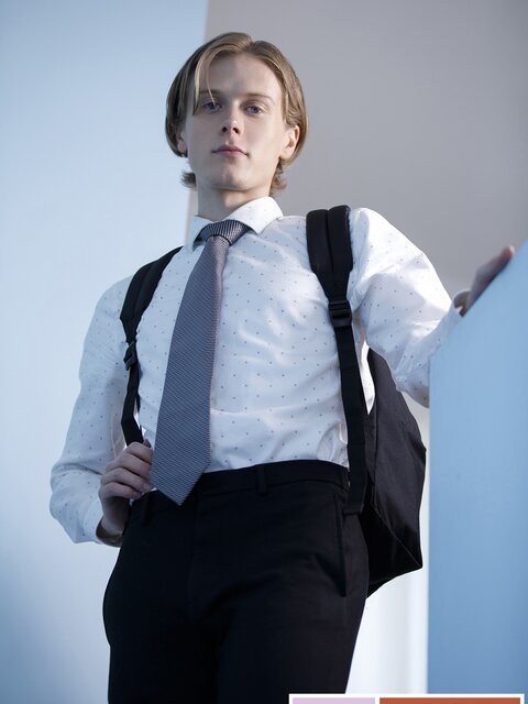 Father Skye pile-drives Adrian Hill hard on the stairs