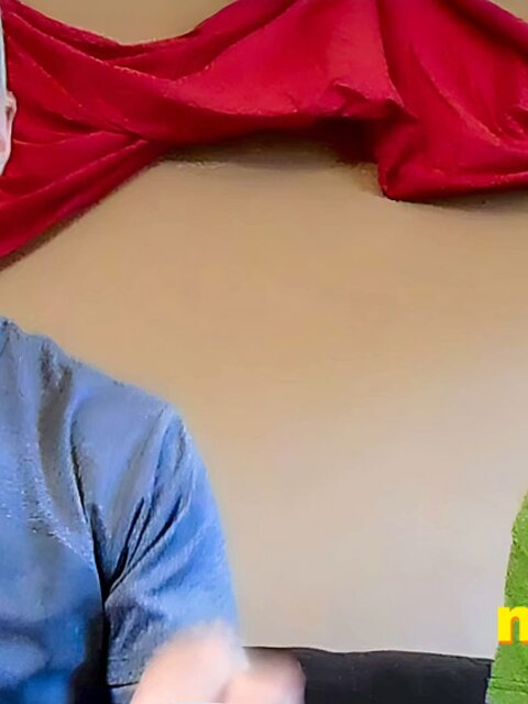 Giants Tommy and Richard fight to eat tiny you