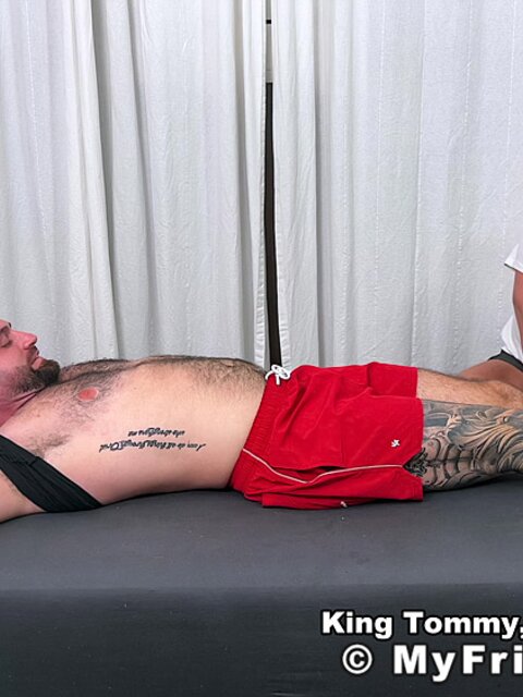 Killian Knox and King Tommy flip-tickle Samir’s pits